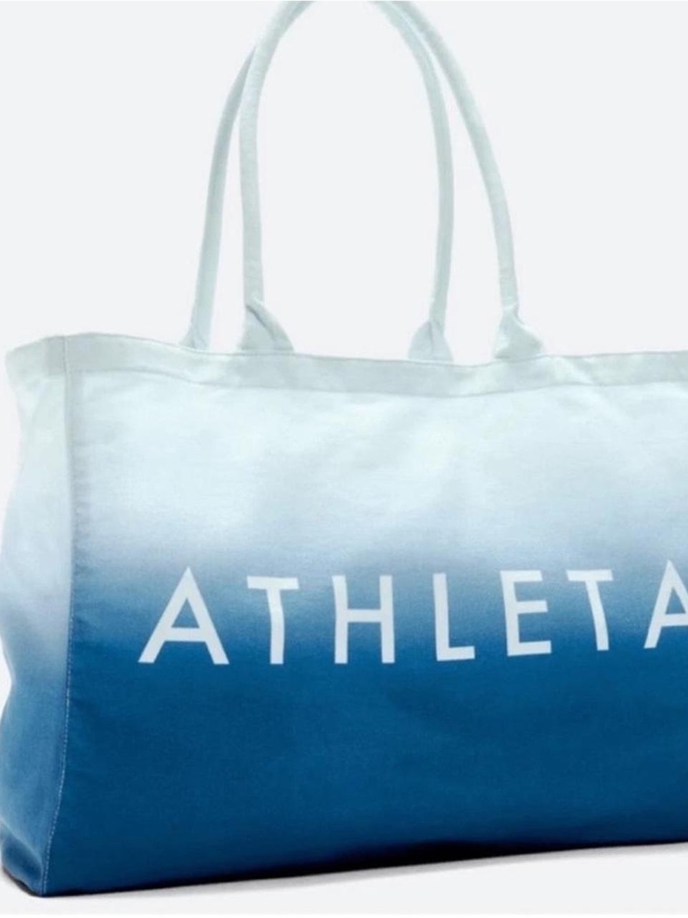 Athleta Ombre Teal and Light Blue Tote